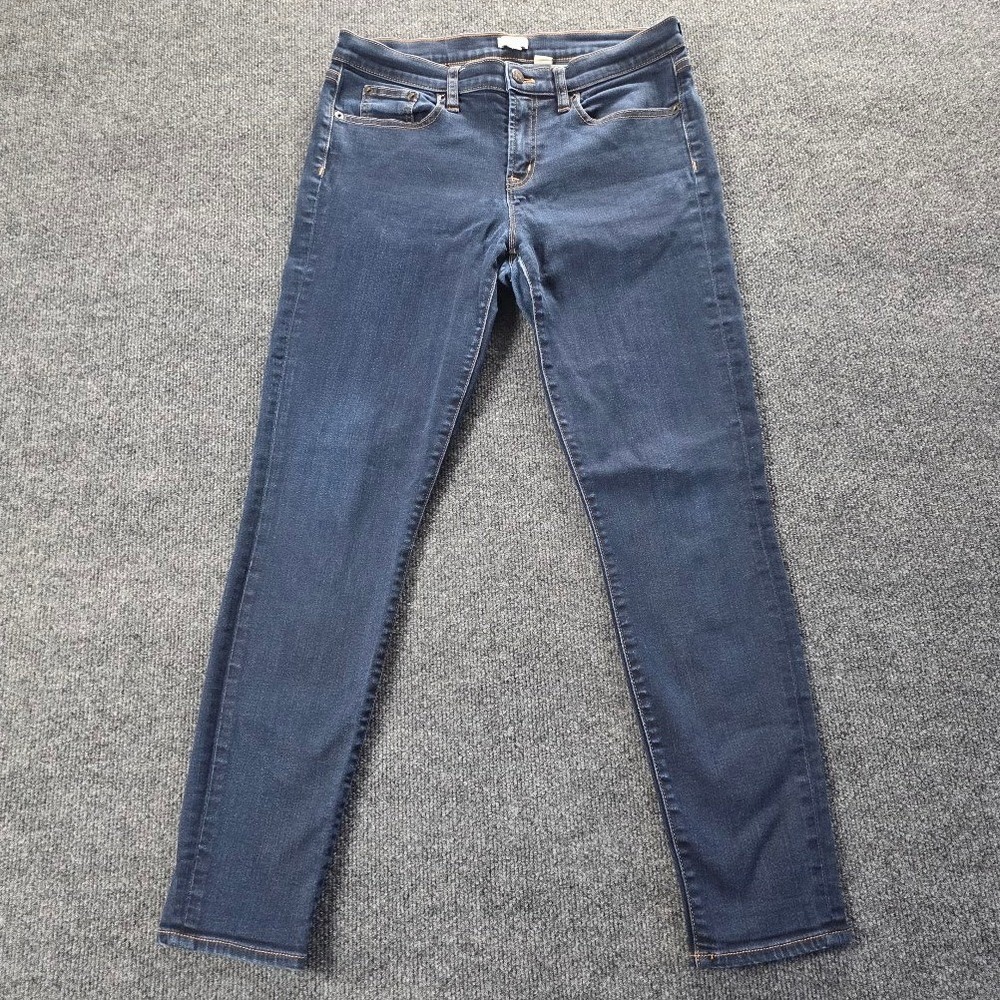 J.Crew‎ Stretch Skinny Jeans Dark Indigo Blue C9176 Mens 29/28 Mid-Rise Casual